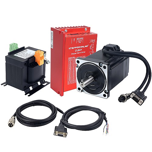 YS Series 1 Axis Closed Loop Stepper CNC Kit 6.50Nm(920.48oz.in) Nema 34 Motor w/ 2.0m Cables & AC Transformer - 1-ACLYS65 | StepperOnline AU