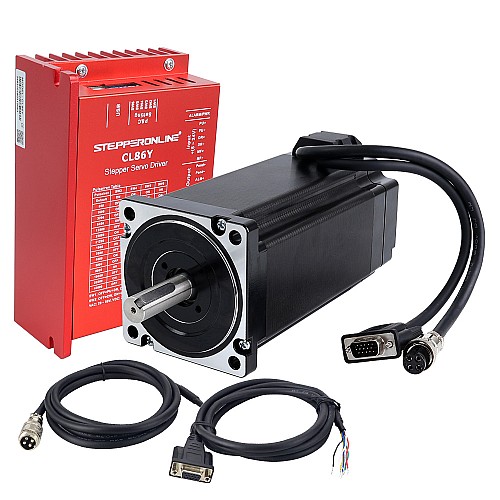 YS Series 1 Axis Closed Loop Stepper CNC Kit 12.0Nm(1699.34oz.in) Nema 34 Motor w/ 2.0m Cables & Driver - 1-CL86Y-S120 | StepperOnline AU