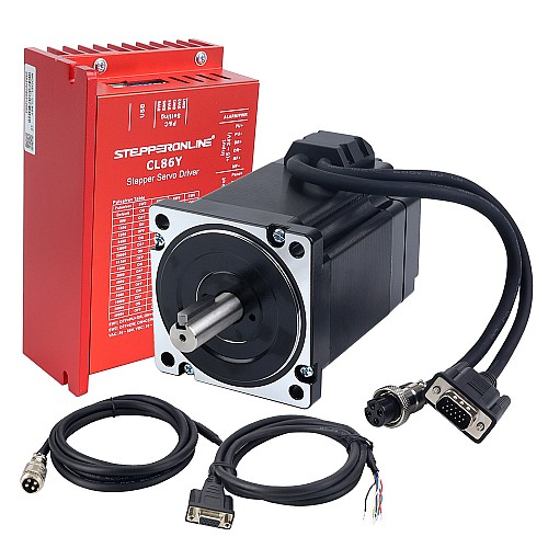 YS Series 1 Axis Closed Loop Stepper CNC Kit 6.50Nm(920.48oz.in) Nema 34 Motor w/ 2.0m Cables & Driver - 1-CL86Y-S65 | StepperOnline AU