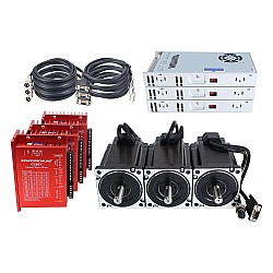 YS Series 3 Axis 9.00Nm(1274.5oz.in) Nema 34 Closed Loop Stepper Kit w/ Power Supply
