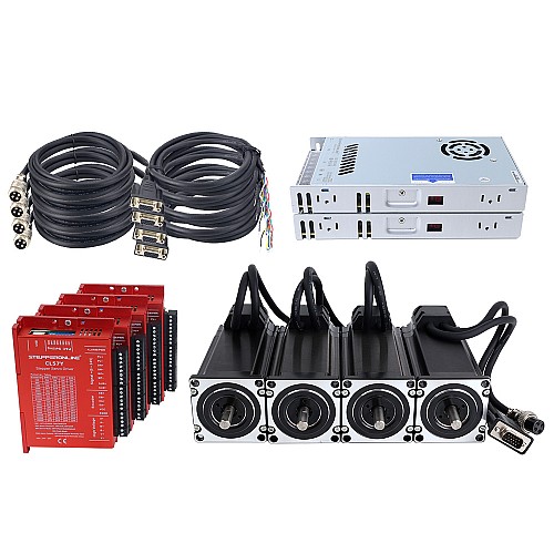 YS Series 4 Axis 3.00Nm(424.83oz.in) Nema 23 Closed Loop Stepper Kit w/ Power Supply - 4-CLYS30A | StepperOnline AU
