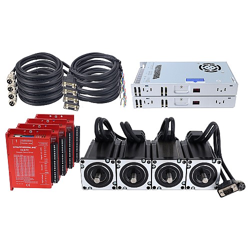 YS Series 4 Axis 4.00Nm(566.45oz.in) Nema 24 Closed Loop Stepper Kit w/ Power Supply - 4-CLYS40 | StepperOnline AU