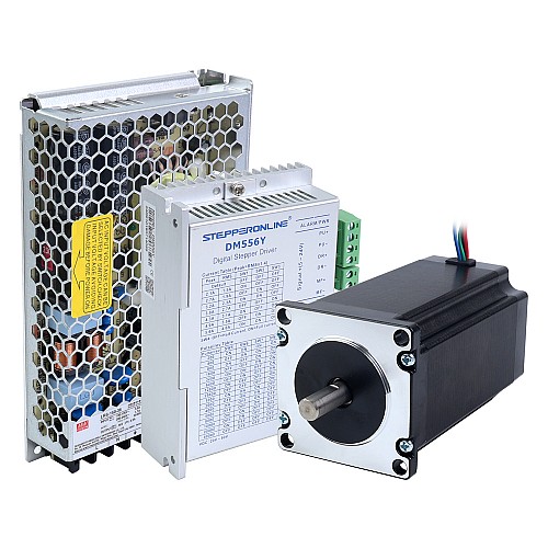 YS Series 1 Axis Stepper CNC Kit 3.00Nm(424.83oz.in) Nema 23 Stepper Motor & Driver & 36V Power Supply - 1-DM556Y-S30 | StepperOnline AU