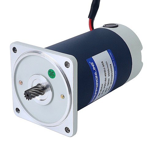 Brushed 48V 150W 4.78Nm(676.9oz.in) 300RPM w/ 10:1 Spur Gearbox DC Gear Motor - F5D150-48GU-30S/5GU10KB | StepperOnline AU