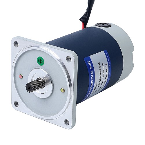 Brushed 24V 90W 20.00Nm(2832.23oz.in) 15RPM w/ 200:1 Spur Gearbox DC Gear Motor - F5D90-24GU-30S/5GU200KB | StepperOnline AU