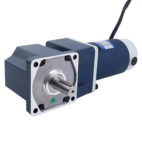 Brushed 48V 250W 29.07Nm(4116.66oz.in) 60RPM w/ 30:1 Right Angle Gearbox DC Gear Motor - F6D250-48GU-18S/6GU30RT | StepperOnline AU