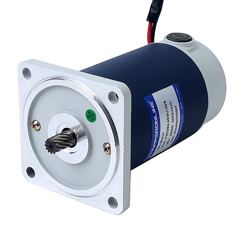Brushed 48V 250W 8.69Nm(1230.61oz.in) 200RPM w/ 15:1 Spur Gearbox DC Gear Motor - F6D250-48GU-30S/6GU15K | StepperOnline AU