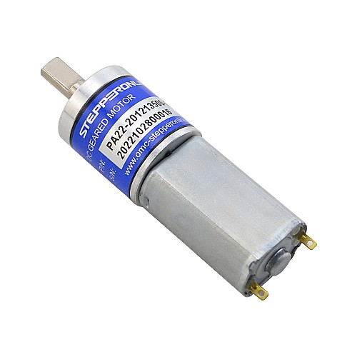 CN On Sale - Brushed 12V DC Gear Motor 0.19Kg.cm/656RPM w/ 16:1 Planetary Gearbox - CN-PA22-201213500-G16 | StepperOnline AU