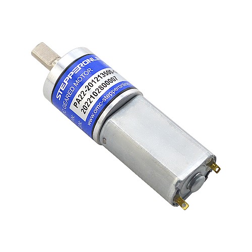 Brushed 12V DC Gear Motor 0.23Kg.cm/552RPM w/ 19:1 Planetary Gearbox - PA22-201213500-G19 | StepperOnline AU