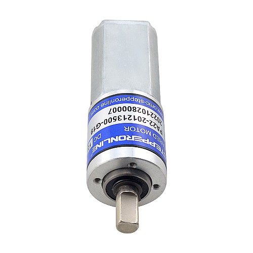 Brushed 12V DC Gear Motor 0.23Kg.cm/552RPM w/ 19:1 Planetary Gearbox - PA22-201213500-G19 | StepperOnline AU