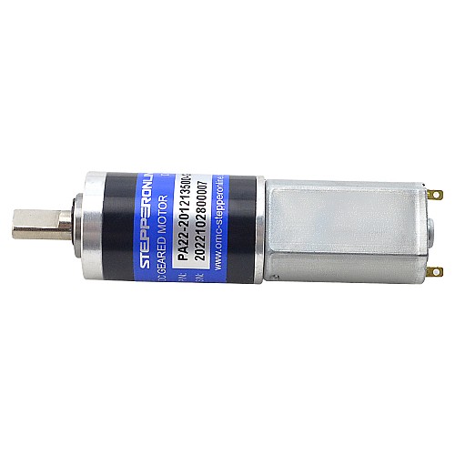Brushed 12V DC Gear Motor 2.7Kg.cm/34.5RPM w/ 304:1 Planetary Gearbox - PA22-201213500-G304 | StepperOnline AU