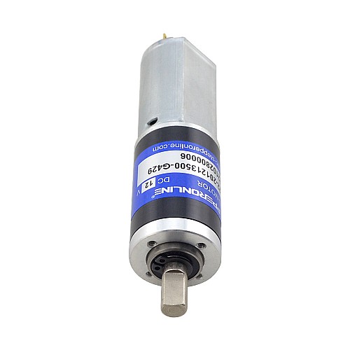 Brushed 12V DC Gear Motor 3.8Kg.cm/24.5RPM w/ 428.6:1 Planetary Gearbox - PA22-201213500-G429 | StepperOnline AU
