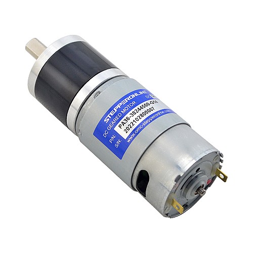Brushed 24V DC Gear Motor 2.4Kg.cm/240RPM w/ 13.76:1 Planetary Gearbox - PA36-38244500-G14 | StepperOnline AU
