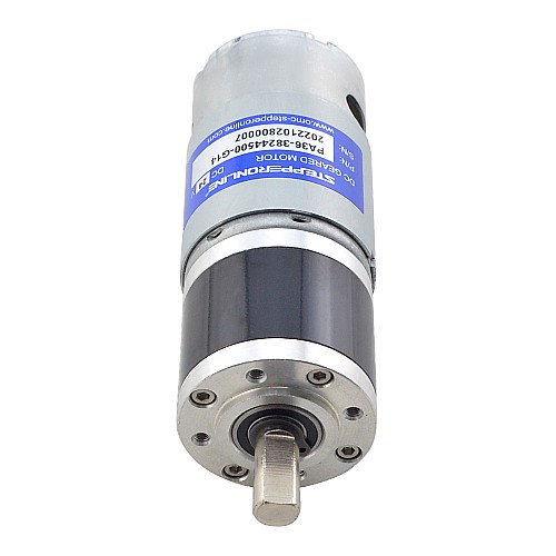 Brushed 24V DC Gear Motor 2.4Kg.cm/240RPM w/ 13.76:1 Planetary Gearbox - PA36-38244500-G14 | StepperOnline AU