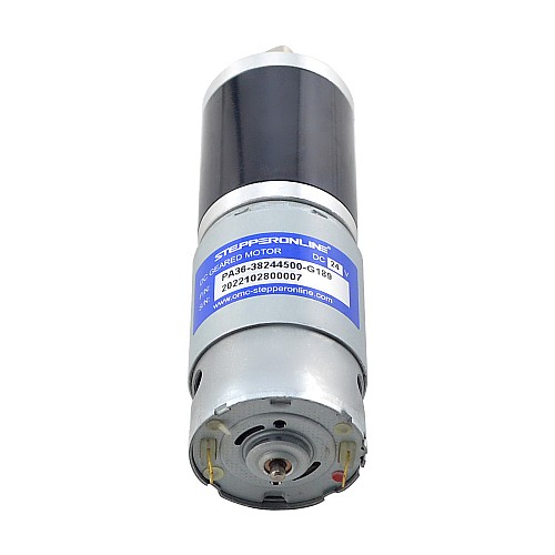 CN On Sale - Brushed 24V DC Gear Motor 25Kg.cm/17RPM w/ 189:1 Planetary Gearbox - CN-PA36-38244500-G189 | StepperOnline AU