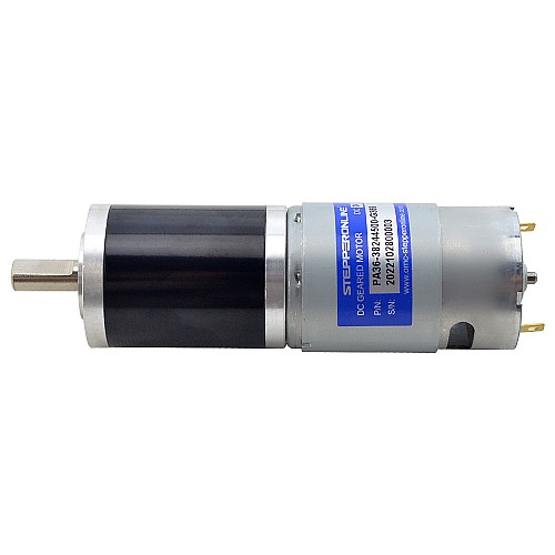 Brushed 24V DC Gear Motor 30Kg.cm/8.9RPM w/ 369:1 Planetary Gearbox - PA36-38244500-G369 | StepperOnline AU