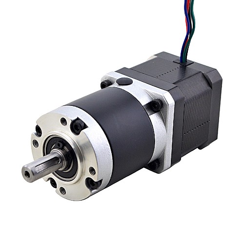 Nema 17 Stepper Motor L=39mm Gear Ratio 20:1 MG Series Planetary Gearbox - 17HS15-1584S-MG20 | StepperOnline AU