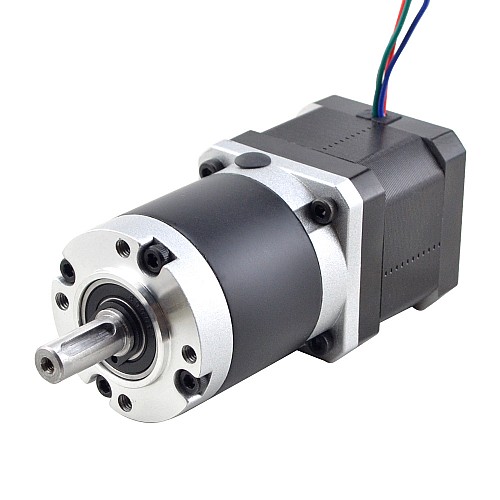 Nema 17 Stepper Motor L=39mm Gear Ratio 50:1 MG Series Planetary Gearbox - 17HS15-1584S-MG50 | StepperOnline AU