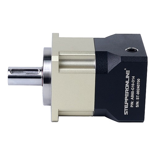 AB Series 60mm 10:1 Helical Planetary Gearbox Backlash 5arcmin for Servo Motors IP65 - AB60-G10-D14 | StepperOnline AU