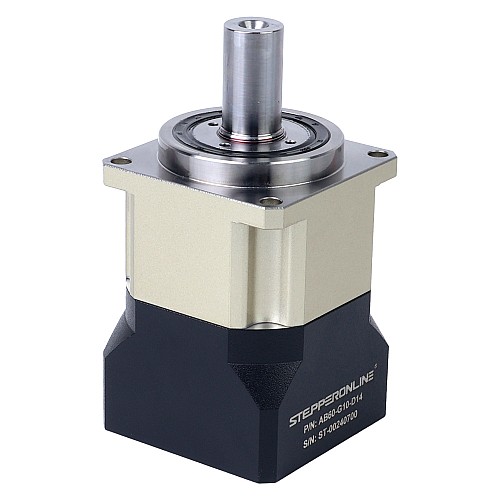 AB Series 60mm 10:1 Helical Planetary Gearbox Backlash 5arcmin for Servo Motors IP65 - AB60-G10-D14 | StepperOnline AU