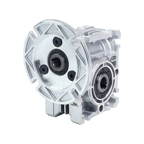 MRVR025 Worm Drive Gearbox 25:1 Ratio Φ9mm Input Shaft with 56B14 Motor Input Flange - MRVR025BB3-G25-D9 | StepperOnline AU