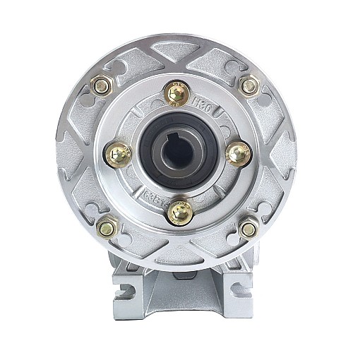 MRVR030 Worm Drive Gearbox 50:1 Ratio Φ9mm Input Shaft with 56B14 Motor Input Flange - MRVR030BB3-G50-D9 | StepperOnline AU