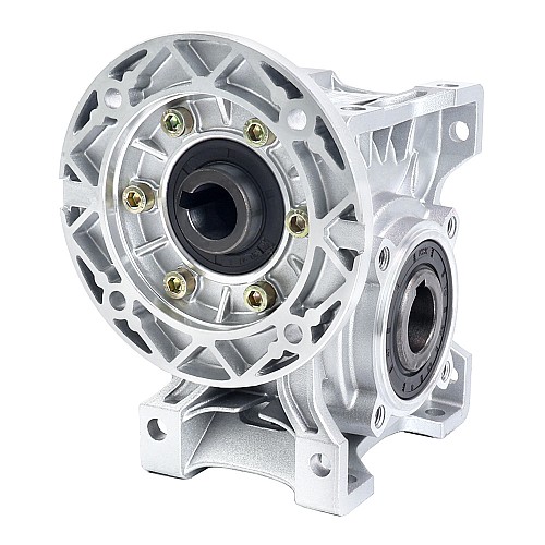 MRVR050 Worm Drive Gearbox 20:1 Ratio Φ14mm Input Shaft with 71B5 Motor Input Flange - MRVR050EB3-G20-D14 | StepperOnline AU