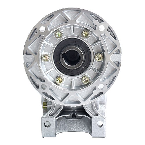 MRVR050 Worm Drive Gearbox 20:1 Ratio Φ14mm Input Shaft with 71B5 Motor Input Flange - MRVR050EB3-G20-D14 | StepperOnline AU