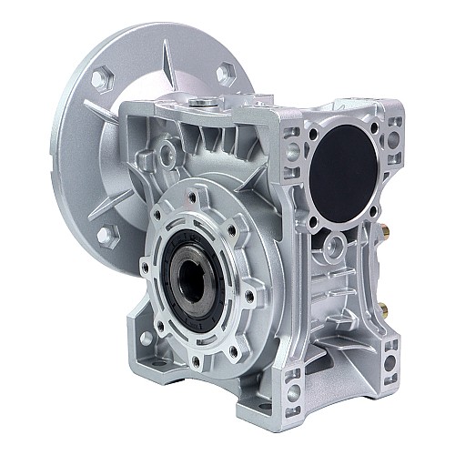 MRVR075 Worm Drive Gearbox 30:1 Ratio Φ28mm Input Shaft with 100/112B14 Motor Input Flange - MRVR075LB3-G30-D28 | StepperOnline AU