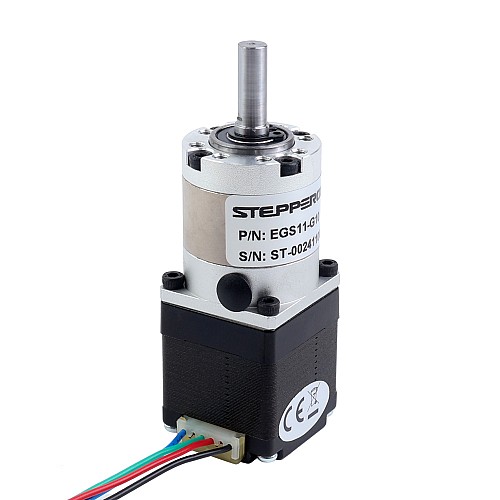 Nema 11 Stepper Motor Bipolar L=33mm w/ Gear Ratio 5:1 EG Series Planetary Gearbox - 11HS12-0704S-EGS5 | StepperOnline AU