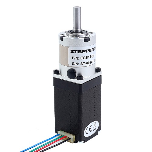 Nema 11 Stepper Motor Bipolar L=51mm w/ Gear Ratio 5:1 EG Series Planetary Gearbox - 11HS20-0704S-EGS5 | StepperOnline AU