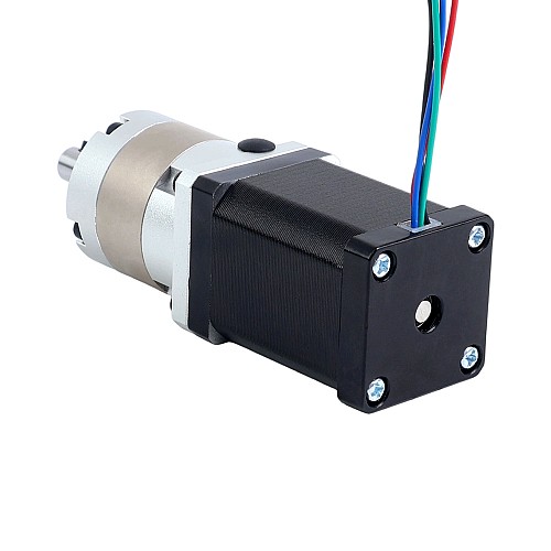 Nema 14 Stepper Motor Bipolar L=52mm w/ Gear Ratio 5:1 EG Series Planetary Gearbox - 14HS20-1504S-EGS5 | StepperOnline AU