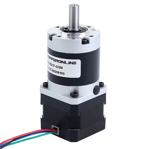 Nema 17 Stepper Motor Bipolar L=34mm w/ Gear Ratio 100:1 MG Series Planetary Gearbox - 17HS13-0404S-MG100 | StepperOnline AU