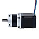 Nema 17 Stepper Motor Bipolar L=48mm w/ Gear Ratio 10:1 MG Series Planetary Gearbox - 17HS19-1684S-MG10 | StepperOnline AU