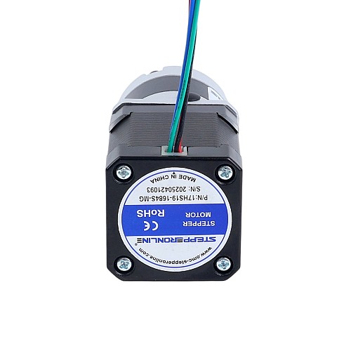 Nema 17 Stepper Motor Bipolar L=48mm w/ Gear Ratio 10:1 MG Series Planetary Gearbox - 17HS19-1684S-MG10 | StepperOnline AU