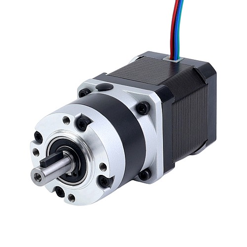 Nema 17 Stepper Motor Bipolar L=48mm w/ Gear Ratio 5:1 MG Series Planetary Gearbox - 17HS19-1684S-MG5 | StepperOnline AU