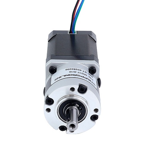 Nema 17 Stepper Motor Bipolar L=60mm w/ Gear Ratio 10:1 MG Series Planetary Gearbox - 17HS24-2104S-MG10 | StepperOnline AU