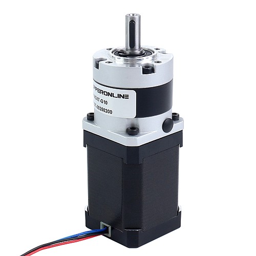 Nema 17 Stepper Motor Bipolar L=60mm w/ Gear Ratio 10:1 MG Series Planetary Gearbox - 17HS24-2104S-MG10 | StepperOnline AU