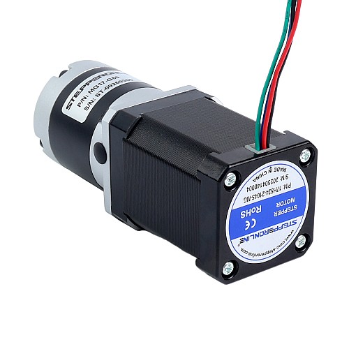 Nema 17 Stepper Motor Bipolar L=60mm w/ Gear Ratio 50:1 MG Series Planetary Gearbox - 17HS24-2104S-MG50 | StepperOnline AU