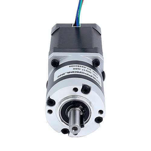 Nema 17 Stepper Motor Bipolar L=60mm w/ Gear Ratio 50:1 MG Series Planetary Gearbox - 17HS24-2104S-MG50 | StepperOnline AU