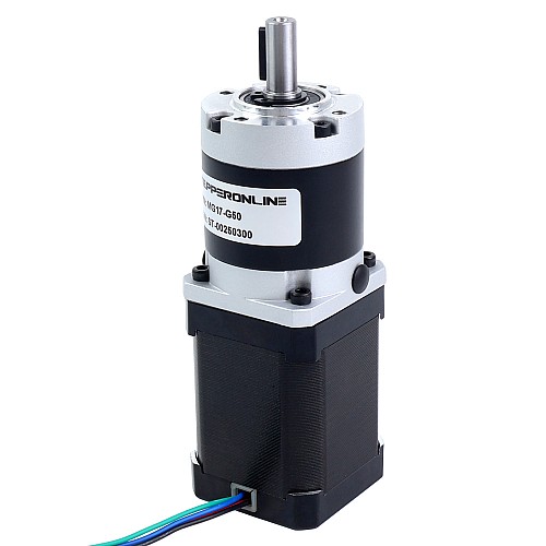Nema 17 Stepper Motor Bipolar L=60mm w/ Gear Ratio 50:1 MG Series Planetary Gearbox - 17HS24-2104S-MG50 | StepperOnline AU
