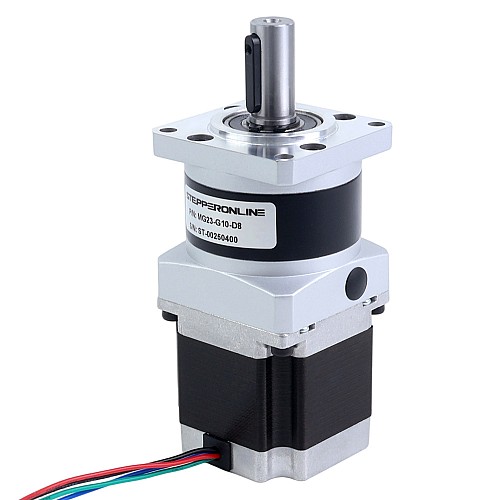 Nema 23 Stepper Motor Bipolar L=54.5mm w/ Gear Ratio 10:1 MG Series Planetary Gearbox - 23HS22-2904S-MG10 | StepperOnline AU