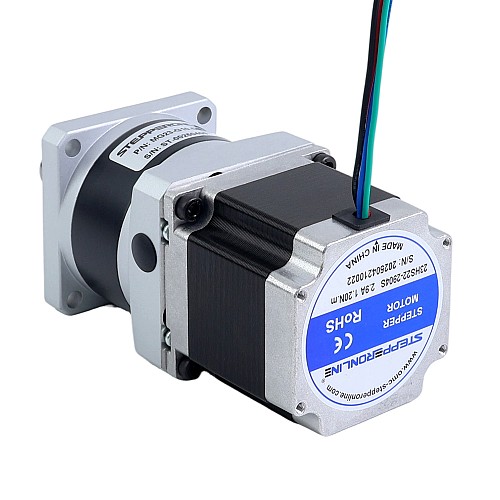 Nema 23 Stepper Motor Bipolar L=54.5mm w/ Gear Ratio 5:1 MG Series Planetary Gearbox - 23HS22-2904S-MG5 | StepperOnline AU