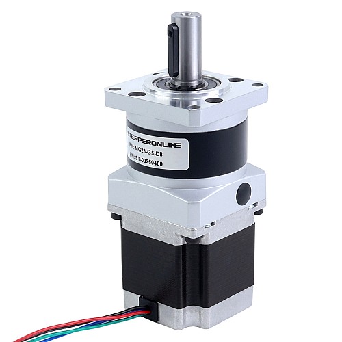 Nema 23 Stepper Motor Bipolar L=54.5mm w/ Gear Ratio 5:1 MG Series Planetary Gearbox - 23HS22-2904S-MG5 | StepperOnline AU