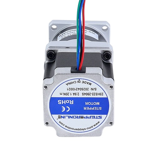 Nema 23 Stepper Motor Bipolar L=54.5mm w/ Gear Ratio 50:1 MG Series Planetary Gearbox - 23HS22-2904S-MG50 | StepperOnline AU