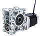 Nema 23 Stepper Motor 76mm Gear Ratio 15:1 Worm Gearbox NMRVS30 Worm Gear Speed Reducer - 23HS30-2804S-RVS30-G15 | StepperOnline AU