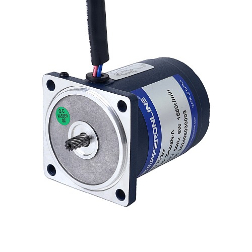 6W 110VAC 60Hz 155RPM 0.30Nm(42.48oz.in) Flange 60mm Spur Gearbox Single-phase AC Induction  Motor - 2IK6GN-A/2GN10K | StepperOnline AU