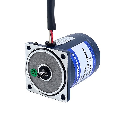 6W 220VAC 50Hz 135RPM 0.36Nm(50.98oz.in) Flange 60mm Spur Gearbox Single-phase AC Induction  Motor - 2IK6GN-C/2GN10K | StepperOnline AU