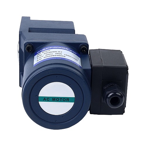 25W 110VAC 60Hz 27RPM 6.50Nm(920.48oz.in) Flange 80mm Right Angle Gearbox Hollow Shaft Single-phase AC Induction  Motor - 4IK25GN-AT/4GN50RC | StepperOnline AU