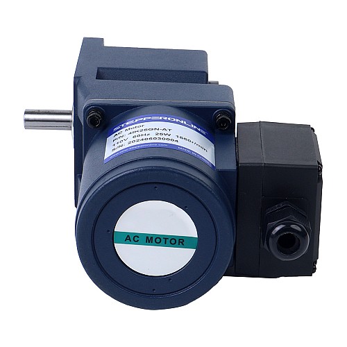 25W 220VAC/380VAC 50/60Hz 45RPM 3.90Nm(552.29oz.in) Flange 80mm Right Angle Gearbox Keyway Shaft Three-phase AC Induction  Motor - 4IK25GN-S/S3T/4GN30RT | StepperOnline AU